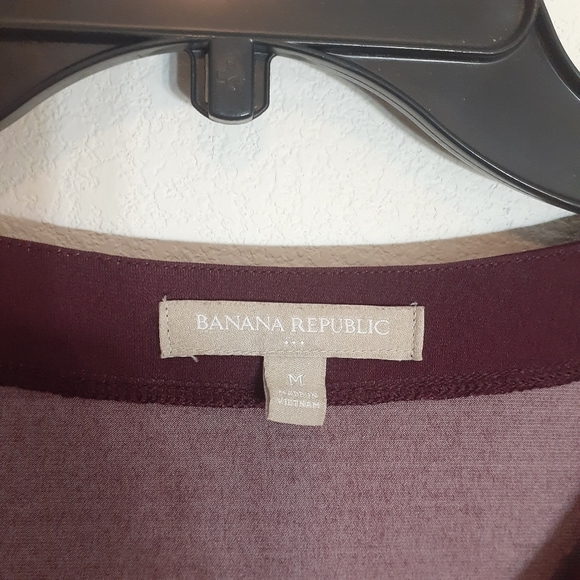 BANANA Republic Womens Dress Shift Red Maroon Geometric Dopamine Stretchy Medium - Picture 7 of 15